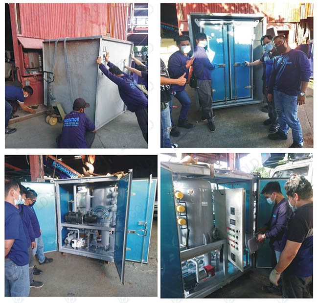 Comentarios de los clientes del purificador de aceite de transformador ZJA-1.8KY 1800L / H en Filipinas